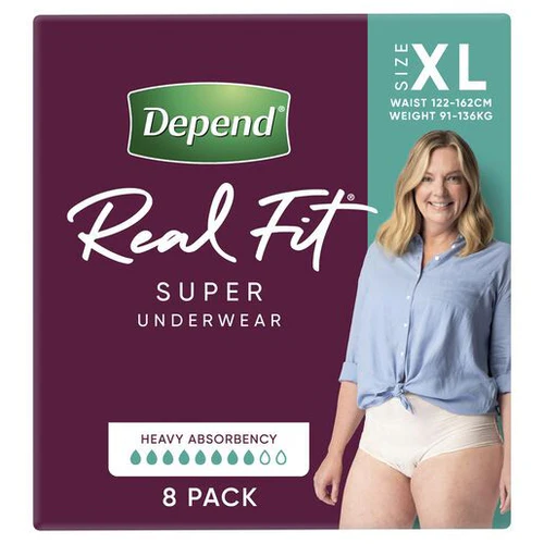 Depend Real Fit SUPER Underwear for Women | Pack of 8 - Image 4