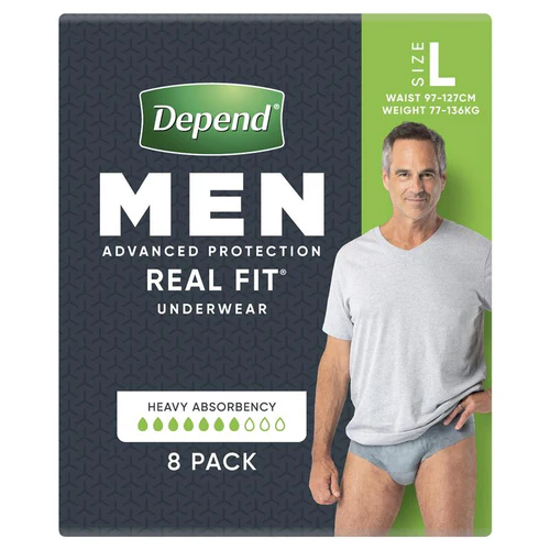 Depend Real Fit Underwear for Men | Pack of 8 - Image 3