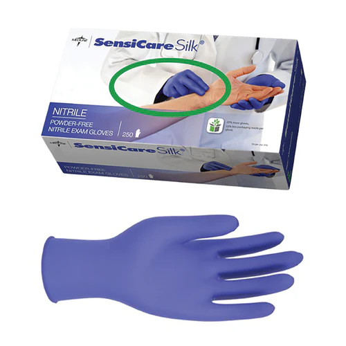 Medline SensiCare Silk Nitrile Disposable Gloves | Pack