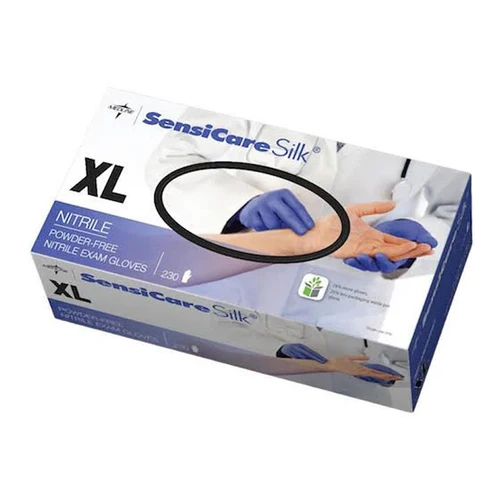 Medline SensiCare Silk Nitrile Disposable Gloves | Pack - Image 5